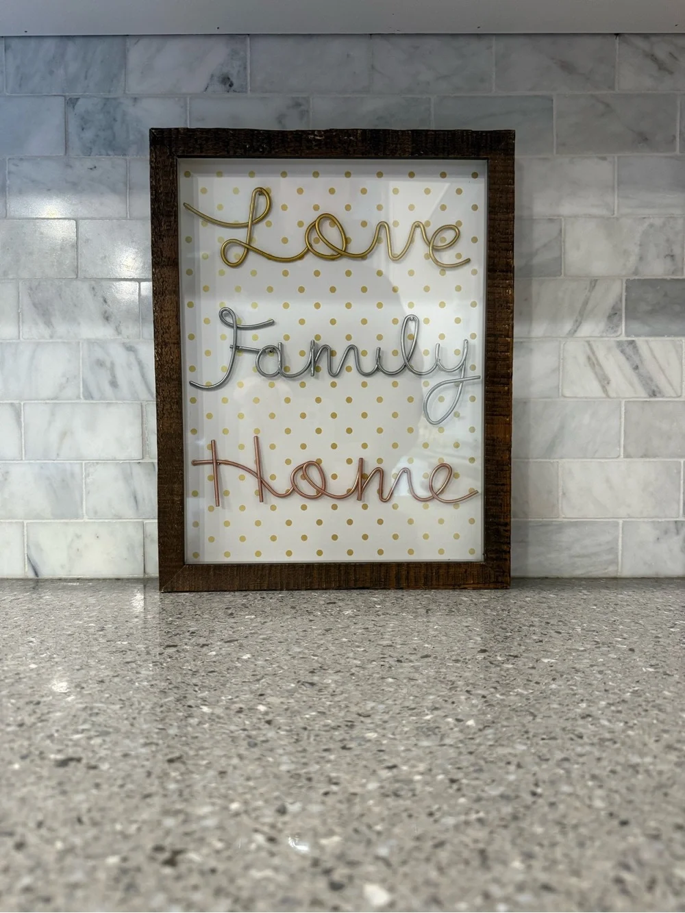 Rustic 'Love Family Home' Framed Wall Art - Multi-Color
